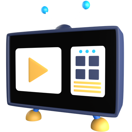 Tv Marketing  3D Icon