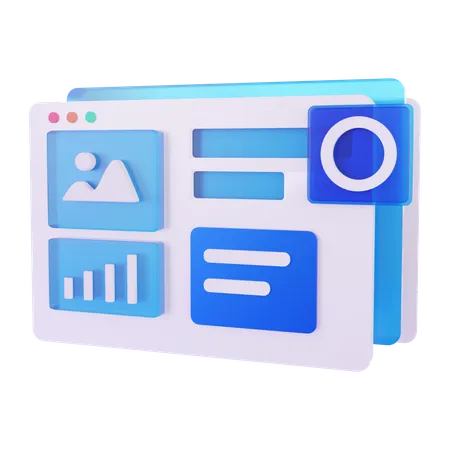 Website Dashboard  3D Icon