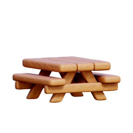 Wooden Table  3D Icon