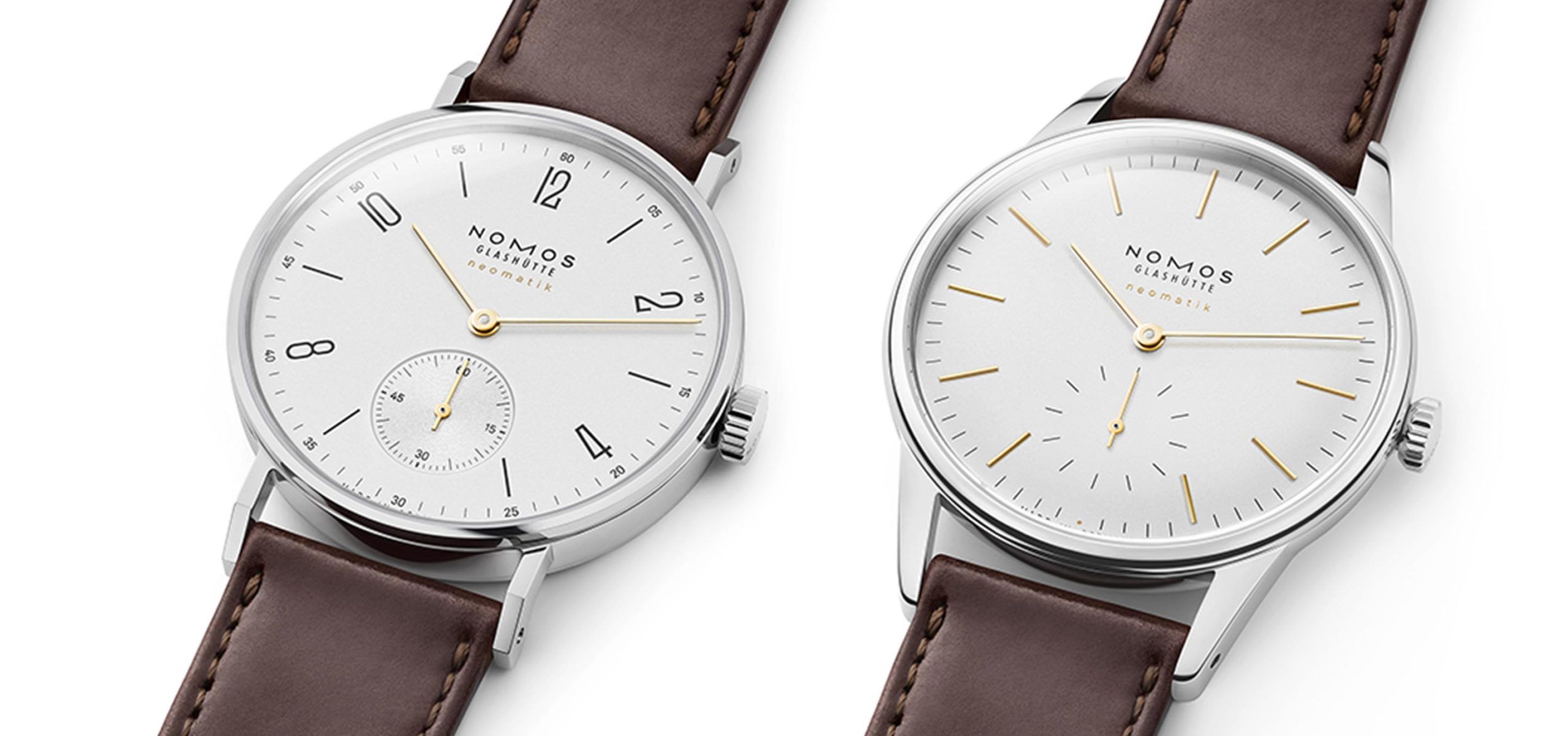 Outlined In Gold: NOMOS Glashütte Tangente Neomatik Doré And Orion Neomatik Doré