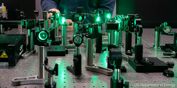 Green femtosecond laser experiment.