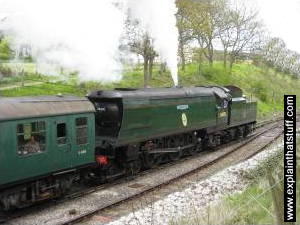 The steam engine Manston with tender