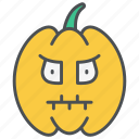 pumpkin, spooky, scary, horror, fear, terror, halloween