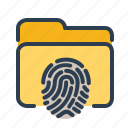 biometric, fingerprint, folder, touch id