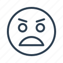 angry, avatar, emoticon, emotion, face, smiley, unhappy