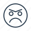 angry, avatar, emoticon, emotion, face, smiley, unhappy 