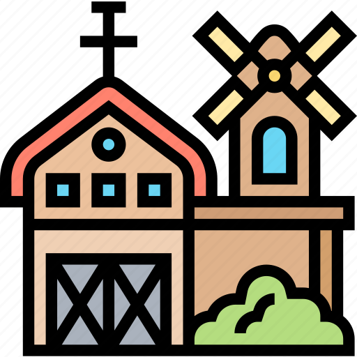 Farm, barn, house, mills, agriculture icon - Download on Iconfinder