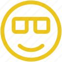 emoji, glasses, smile icon