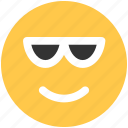 emoji, glasses, smile icon