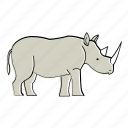 rhino, africa, animal, mammal, wildlife