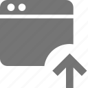upload, window, application, arrow, up