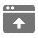 upload, window, application, arrow, up