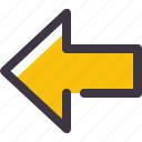 arrow, backward, left, previous