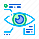 biometric, data, eye, information icon