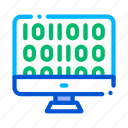 artificial, binary, code, intelligence icon