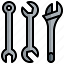 wrench, silhouette, tool, repair, service