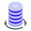 server, backup, isometric