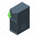 office, server, backup, isometric