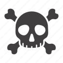 crossbones, danger, death, poison, skeleton, skull, toxic