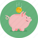 bank, coin, finance, mini bank, pig, piggy bank, saving