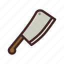 cleaver, cooking, kitchen, knife, meat, utensil