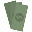 bills, cash, dollar, money icon