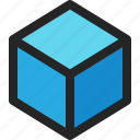 cube, isometric, ice, 3d, box, square