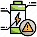 alert, warning, battery, electricity, danger