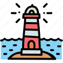 direction, guide, lighthouse, sea