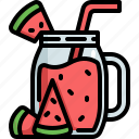 watermelon, juice, drink, beverage, glass, fruit