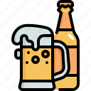 beer, pine, alcohol, bottle, drink, beverage, glass