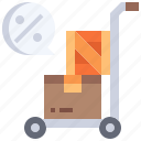 cart, trolley, shipping, boxes, packages