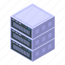 block, chain, server, isometric