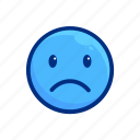 emoji, emoticon, emotion, expression, face, sad, smile