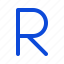 alphabet, letter, r