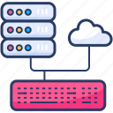 backup, cloud, database, hosting icon, massive, servers, sync