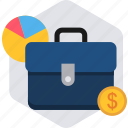 bag, baggage, business, portfolio, chart, finance