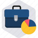 bag, business, portfolio, chart, office, work