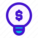 bulb, business, creative, finance, idea, light, money