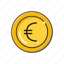 coins, currency, euro, money, saving