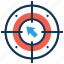 behavioral targeting, crosshair, focus, goal, target 