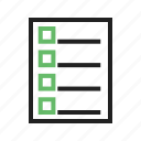 bulleted, chart, checklist, document, list, numbered, tasks