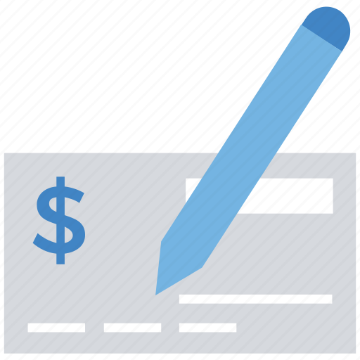 Bank, banking, business, check, finance, payment, pen icon - Download on Iconfinder