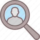 candidate, find employees, find user, magnifying, recruitment