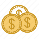 business, coin, dollar, gold, money