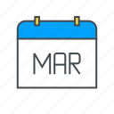 calendar, date, march, month