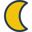 moon, crescent, night