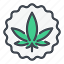 cannabis, marijuana, weed, hemp, drug, label, badge