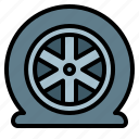 accident, automobile, car, tire, wheel