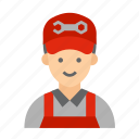 car, man, mechanic, service, avatar, repair, electric